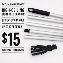 13FT High-Ceiling Light Bulb Changer with Extension Pole