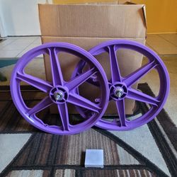 NEW Bicycle Bmx Mag Wheels 20" Purple