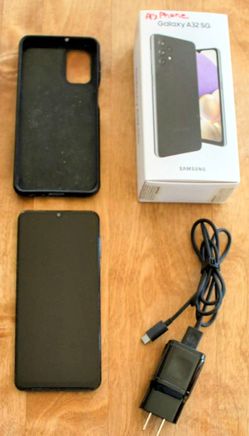 Samsung Galaxy A32 5G Cell Phone with Charger and Case