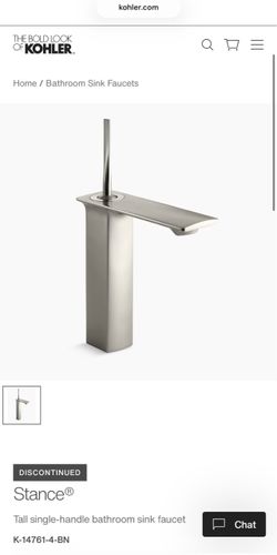 KOHLER Stance Tall Bathroom Faucet – Brushed Nickel