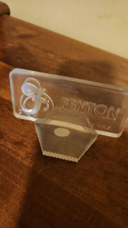 Fenton Glass Made in USA Dealer Display Sign