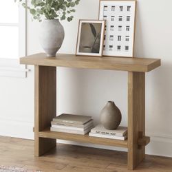 Wood Console Table Light Brown