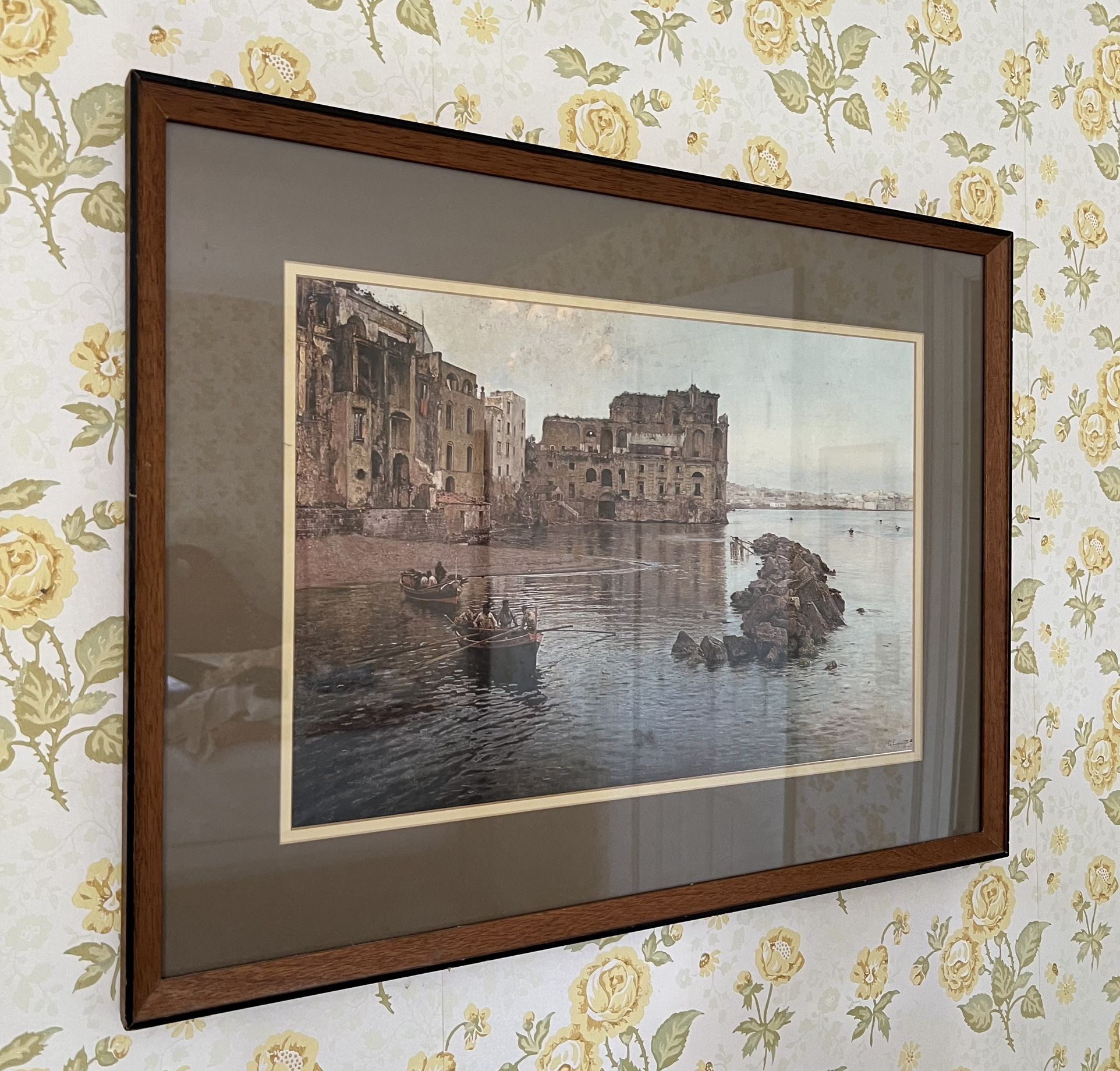 Donn’Anna Palace Napoli By Gaetano Esposito Print Framed & Signed