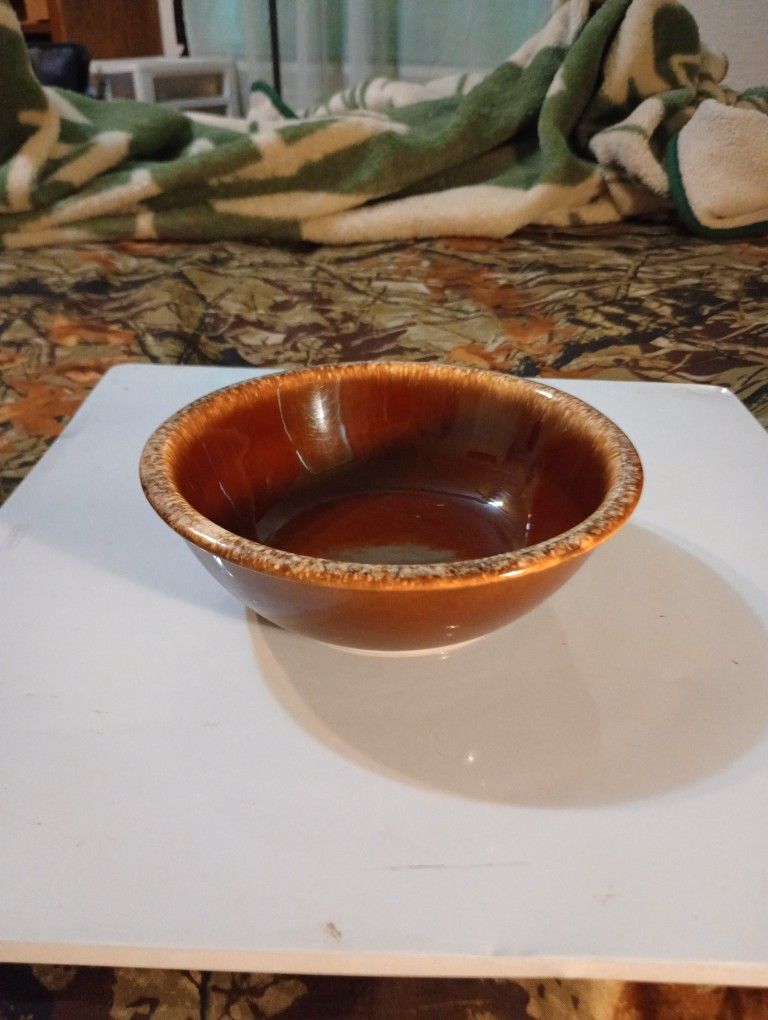 Vintage Hull Oven proof Brown Drip Bowl