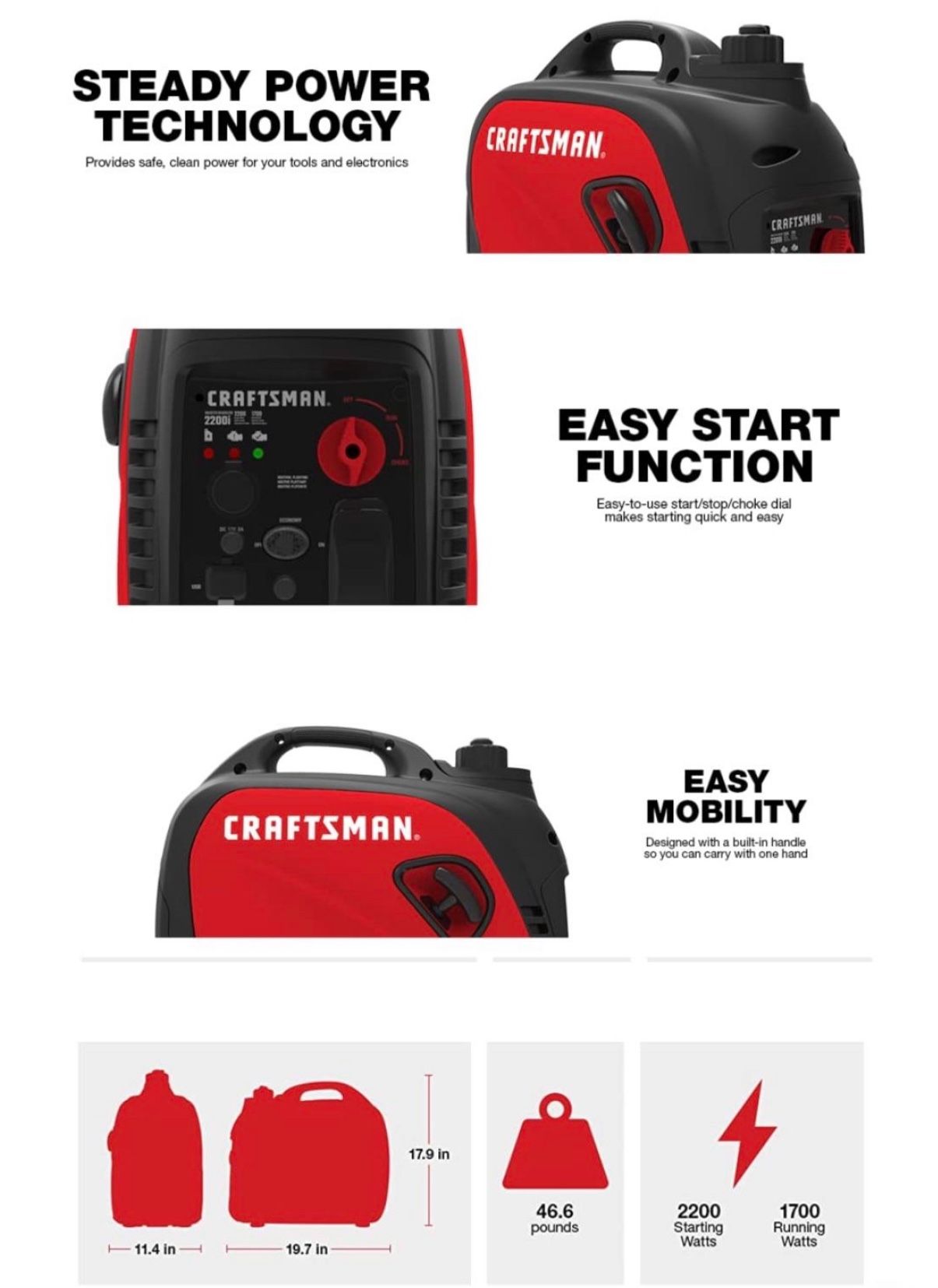 Craftsman 2500i Generator New In Box for Sale in Tampa, FL OfferUp