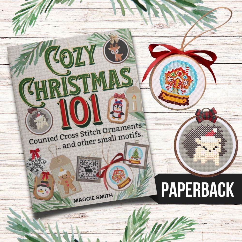 Cozy Christmas 101 Counted Cross Stitch Ornaments and Other Small Motifs: Fast and Festive Needlepoint Patterns of Santa, Frosty, Rudolph, and More.