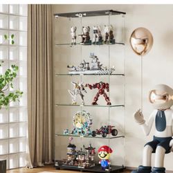 5 Shelve Glass Display Case (Brand New)