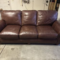 Large Leather Sofa Good Condition