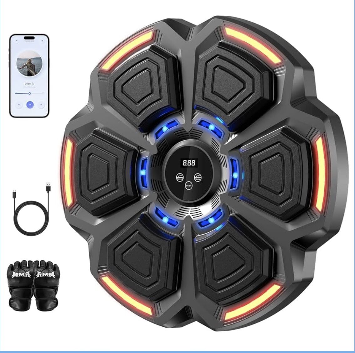 Music Boxing Machine for Adults,Bluetooth Smart Boxing Training Machine
