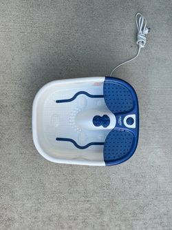 Equate Toe Touch Control Bubble Massage Foot Bath Spa w/ Heat Maintenance