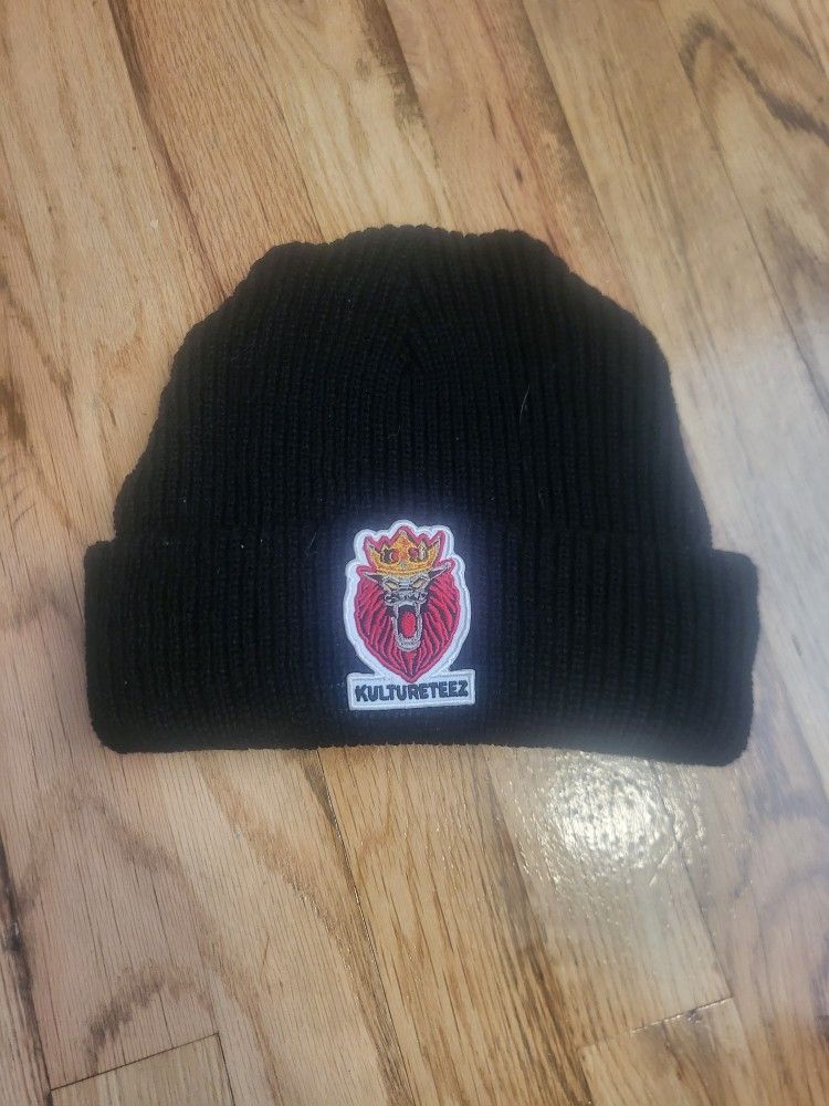 Black Lion Printed Beanie