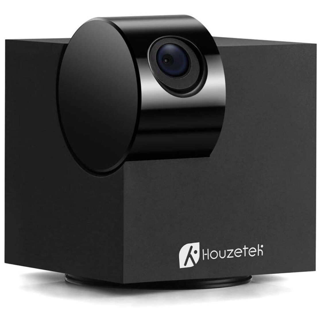 Houzetek Wireless IP Camera 1080P, Smart Home Security Camera, Work with Alexa, Motion Detection, APP Alarm Push, Two-Way Audio, Support 128GB TF Car