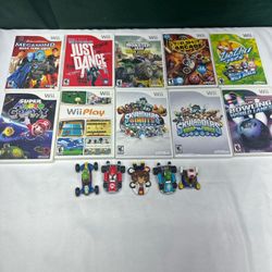 Nintendo Wii 10-Game Lot with Collectible Toys