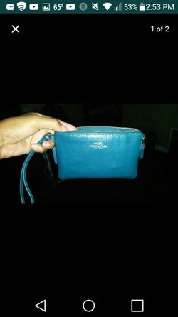 Teal coach wallet