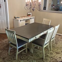 Table, Chairs, Bench, and Buffet