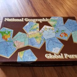 National Geographic.  Global Pursuit.  Board Game. 1987