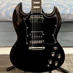 SG Black Electric Guitar - Solid Body (Made in China)