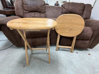 TV Trays, Old School Wood