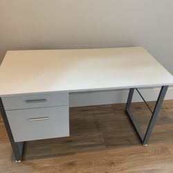 Solid white medium desk