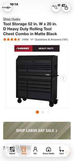 Husky 52 in. Heavy Duty Rolling Tool Chest Combo