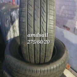 2 Used Tire And sail 274/60/20