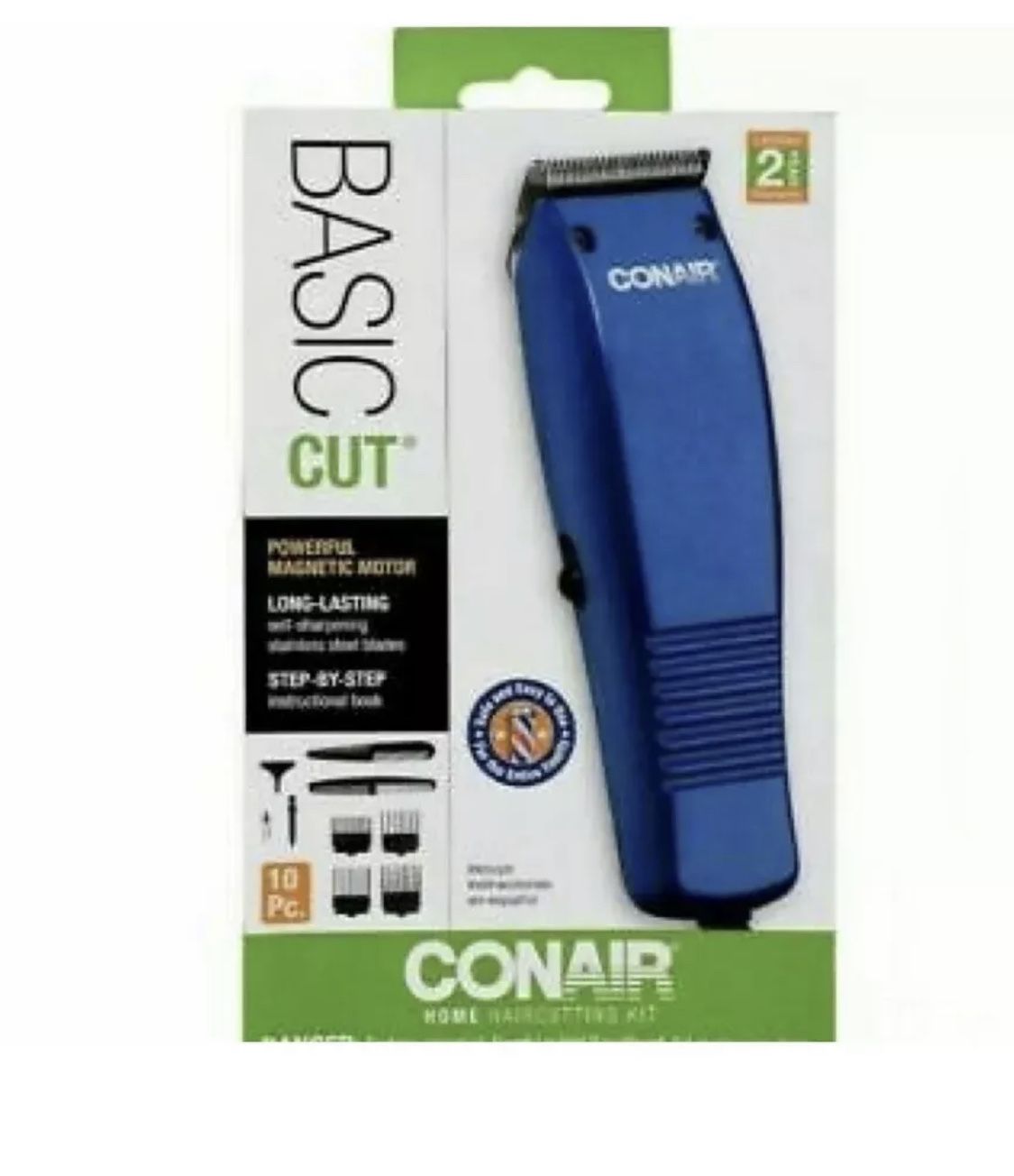 CONAIR Basic Cut Hair Clippers 10 Piece Haircut Kit