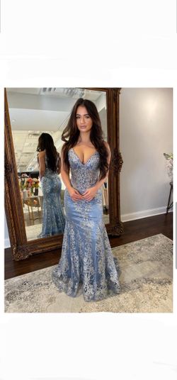 Dusty Blue glittery mermaid dress / Evening/ Prom / Party / Formal events / SIZE 6