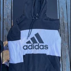 Adidas Hoodie – Men’s Medium (Black & White Colorblock)