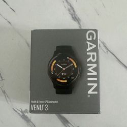 Garmin - Venu 3 GPS Smartwatch 45 mm Fiber-reinforced polymer - Stainless Steel and Black