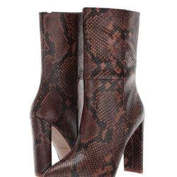 Aldo Schuler Brown Snake Boots 7.5