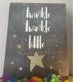 Twinkle Twinkle Little Star Nursery Decor Wall Art (14x11”)