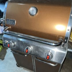 Weber Genesis Edition E-310 BBQ Grill Asador Propane Lp 3-Burners Orange Red And Silver