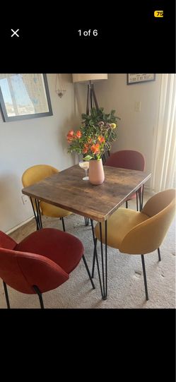 Mid century dining table and chairs