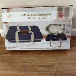 5-Piece Glass Baking Set With Carry Bag TAKE