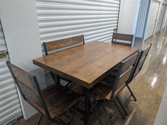 Ashley Furniture "Kavara" 6-Piece Counter-Height Dining Set Brown Rustic Industrial