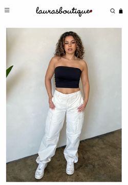 Cream Cargo Pants