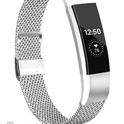 Metal Fitbit Alta Band Silver Size S