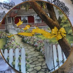 Decorated In USA - 1991 - Home Coming Collectible Fine Porcelain 8” Plate #A18589