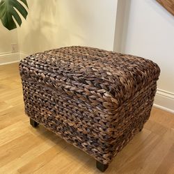 Upholstered Storage Ottoman. Clean! 