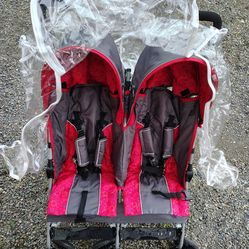 Delta Children LX Side by Side Stroller & Rain Cover