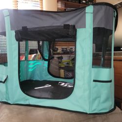Foldable Dog Playpen With Two Doors
