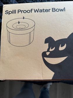 Spill proof water bowl
