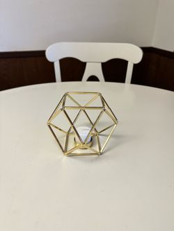 Gold Geometric Tea Light Candley Holder