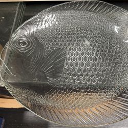 15” Arcoroc Glass Fish Serving Platter