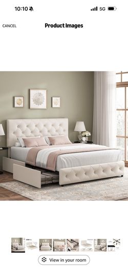 Bed frame and headboard