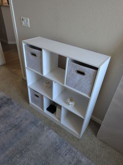 Shelf with baskets
