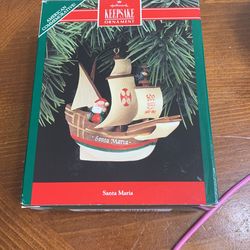 Vintage 1992 Hallmark Santa Maria Ornament