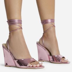 Pink Metallic EGO heels