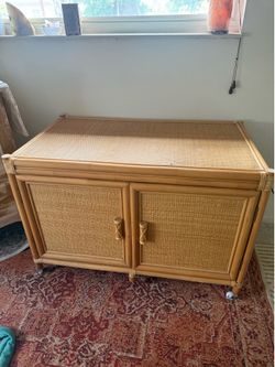 Rattan tv base