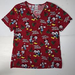Mickey Mouse Disney Scrub Top Size Medium 